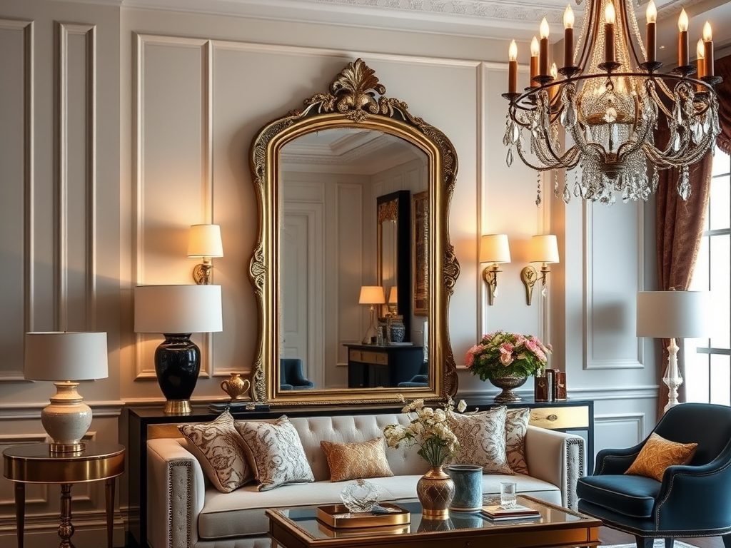 Styl glamour: jak wybrać dodatki podkreślające luksus i elegancję wnętrza bez przesady